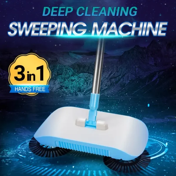 Hand Push Broom, Multifunctional Cleaning Tool Sweep Mop, Long Handle Push Broom with Auto Spiral Deep Clean System, Easy Cleaning Close Fit to the Floor, Ideal for Hardwood, Ceramic, Tiles, Kitchen, Home, Office, Cleaning Supplies, Cleaning Tool - Image 7