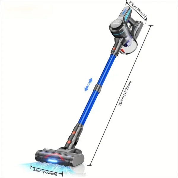 Cordless Vacuum Cleaner, 30Kpa Powerful Stick Vacuum With 45min Runtime, Anti-Tangle Vacuum Cleaners For Home, 50.72oz Dust Cup, Rechargeable Wireless Vacuum For Hardwood Floor Carpet Pet Hair - Image 5