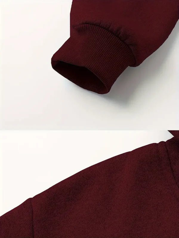Men's Winter Sherpa Fleece Lined Thermal Hooded Jacket With Zipper Pockets, Warm Thick Zip-Up Coat For Fall/Winter - Image 6