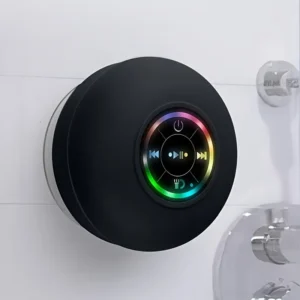 Portable Waterproof Wireless Speaker with Suction Cup - USB Rechargeable, 2-Hour Playtime, Ideal for Parties, Bathroom, Travel & Outdoor Use
