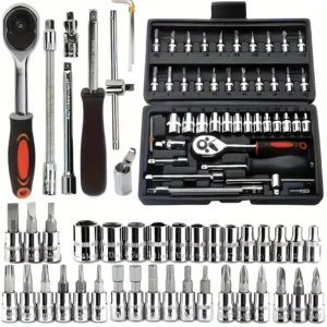 151pcs/ 46pcs Professional Automotive Master Tool Kit - Premium Tool Sets For Car, Bike, And Motorcycle Maintenance - Compact, Portable, And All-In-One Solution With Ratchet Wrench, Assorted Screwdriver Set