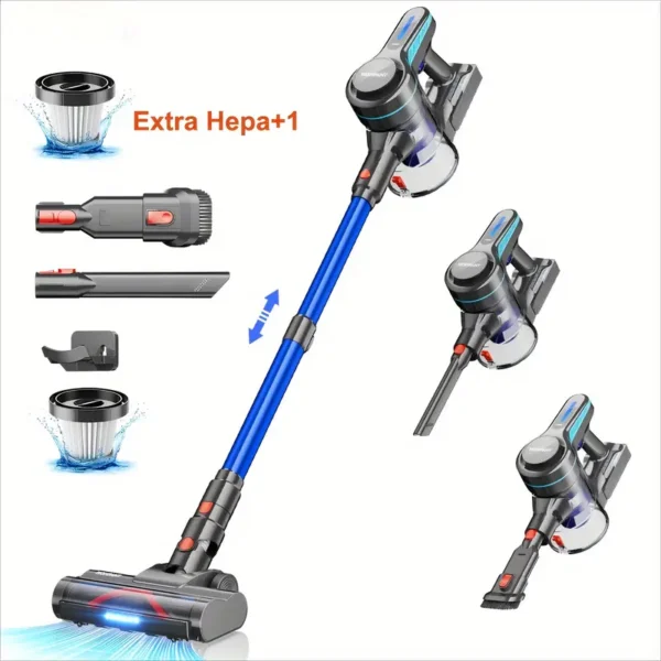 Cordless Vacuum Cleaner, 30Kpa Powerful Stick Vacuum With 45min Runtime, Anti-Tangle Vacuum Cleaners For Home, 50.72oz Dust Cup, Rechargeable Wireless Vacuum For Hardwood Floor Carpet Pet Hair - Image 2